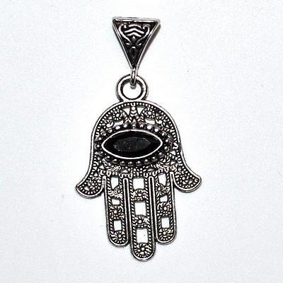 Pen 050d pendentif pendant 55mm hamsa main fatima onyx 5x10mm