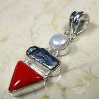 Pen 055a pendentif pendant 50mm corail nacre 8gr