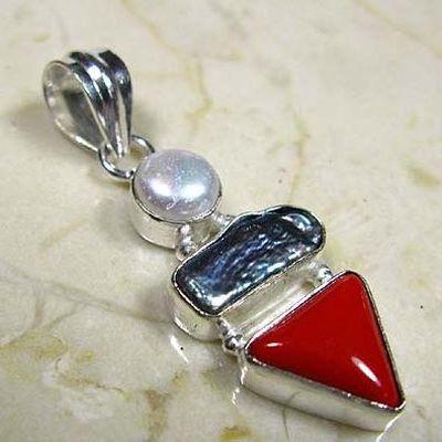 Pen 055c pendentif pendant 50mm corail nacre 8gr