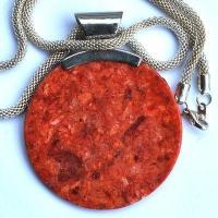 Pen 057a pendentif pendant 50mm corail eponge 26gr 