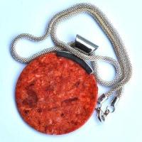 Pen 057d pendentif pendant 50mm corail eponge 26gr 