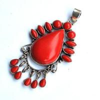 Pen 058b pendentif pendant 70mm corail 20x30mm 18gr 