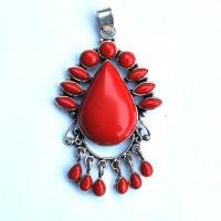 Pen 058c pendentif pendant 70mm corail 20x30mm 18gr 