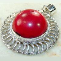 Pen 060b pendentif pendant 42mm corail 26mm 22gr argent