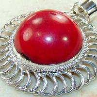 Pen 060c pendentif pendant 42mm corail 26mm 22gr argent