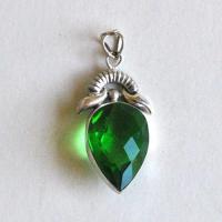 Pen 076 pendentif peridot 23x52mm 46cts argent 925 1 