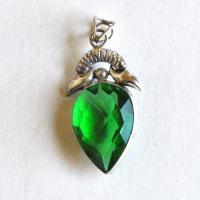 Pen 076 pendentif peridot 23x52mm 46cts argent 925 2 