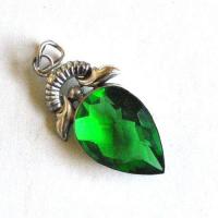 Pen 076 pendentif peridot 23x52mm 46cts argent 925 3 