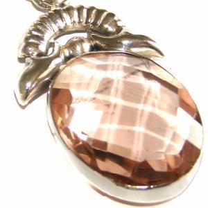 Pen 077 pendentif topaze champagne 22x50mm 42cts argent 925 1