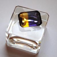 Pmt 114 pierre ametrine taillee 15x20mm gemme mineraux 1 