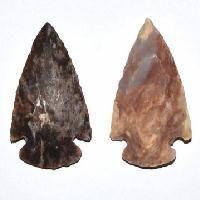 Pointe de fleches prehistoriques 40c25mm en silex taille neandertal
