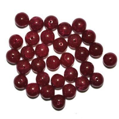 Prl 001c lot 30 perles rubis cachemire 10mm 40gr loisirs creatifs