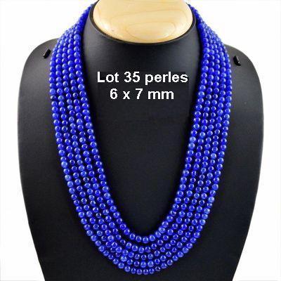 Prl 002a lot 65 perles saphir 6x7mm cachemire 32gr loisirs creatifs fabrication bijoux 1