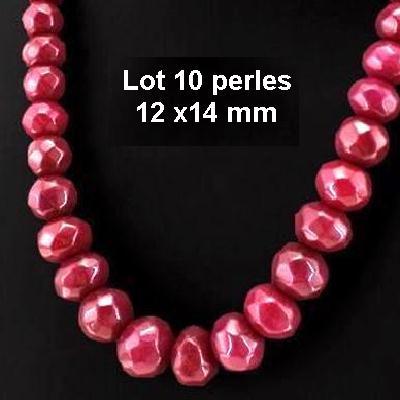 Prl 006c lot 10 perles 14mm rubis cachemire loisirs creatifs bijoux ethniques
