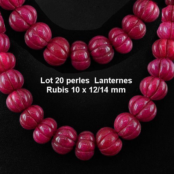 Prl 012a lot 20 perles lanternes rubis cachemire 68gr 10x12 14mm loisirs creatifs bijoux