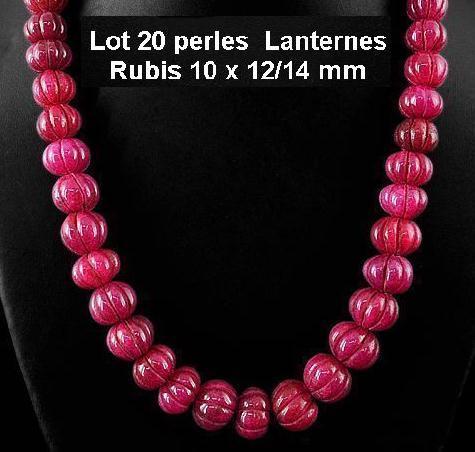 Prl 012b lot 20 perles lanternes rubis cachemire 68gr 10x12 14mm loisirs creatifs bijoux