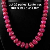Prl 012b lot 20 perles lanternes rubis cachemire 68gr 10x12 14mm loisirs creatifs bijoux
