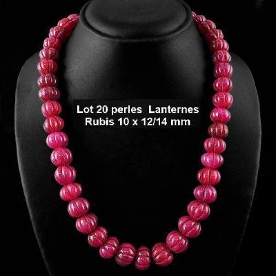 Prl 012a lot 20 perles lanternes rubis cachemire 68gr 10x12 14mm loisirs creatifs bijoux