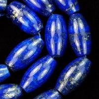 Prl 021c lot 10xperles lapis lazuli 10x20mm olivettes polie loisirs creatifs creation bijou