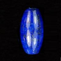 Prl 021d lot 10xperles lapis lazuli 10x20mm olivettes polie loisirs creatifs creation bijou