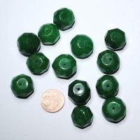 Prl 030 pem 005 lot 13xperle emeraude facettee 15x13mm 62gr loisirs creatifs 1