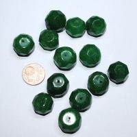 Prl 030 pem 005 lot 13xperle emeraude facettee 15x13mm 62gr loisirs creatifs 2