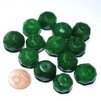 Prl 030 pem 005 lot 13xperle emeraude facettee 15x13mm 62gr loisirs creatifs 3