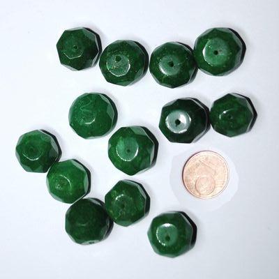 Prl 032 pem 007 lot 12xperle emeraude facettee 7x9mm 14gr loisirs creatifs 3