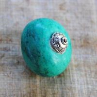 Prl 035 perles turquoise tibetaine 26x25mm achat vente loisirs creatifs 3 