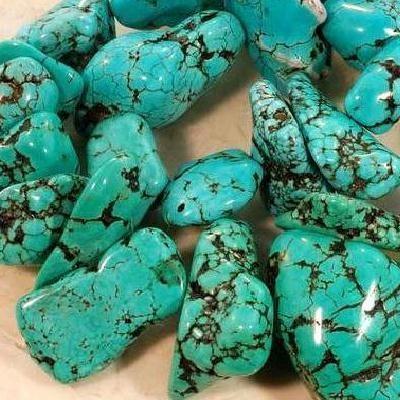 Prl 036 perle turquoise naturelle bleue 12x12mm achat vente loisirs creatifs