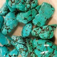 Prl 037 lot perle turquoise naturelle bleue 20x15 achat vente loisirs creatifs 1 