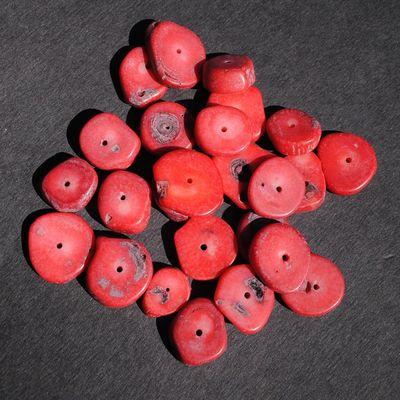 Prl 053 perles corail rouge 18x12mm 50gr achat vente loisirs creatifs 4 
