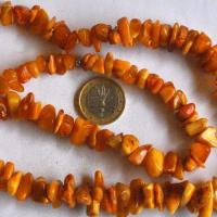 Prl 074 lot perles ambre baltique 50gr 64cm 10x15mm ethnique 6 