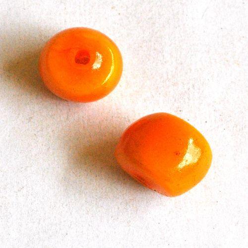 Prl 075 2 perles ambre boucles oreilles 8gr 16x16mm ethnique 1 