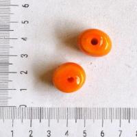 Prl 075 2 perles ambre boucles oreilles 8gr 16x16mm ethnique 2