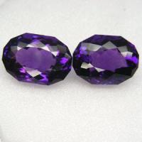 Pta 005a 2xamethyste 19x14x10mm 31carats afrique pierre semi precieuse