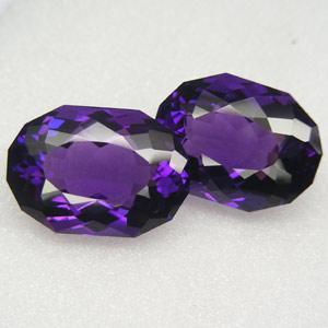 Pta 005b 2xamethyste 19x14x10mm 31carats afrique pierre semi precieuse