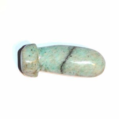 Scu 002a perle prehistorique phallus amazonite 39gr 60x22 phallique amulette loisirs creatifs