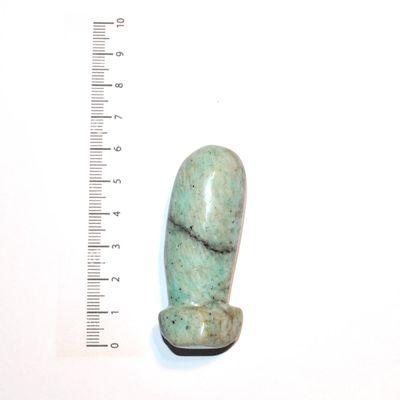 Scu 002b perle prehistorique phallus amazonite 43gr 70x26 phallique amulette loisirs creatifs