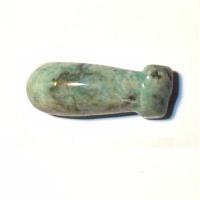 Scu 002c perle prehistorique phallus amazonite 43gr 70x26 phallique amulette loisirs creatifs