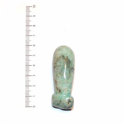 Scu 002d perle prehistorique phallus amazonite 43gr 70x26 phallique amulette loisirs creatifs