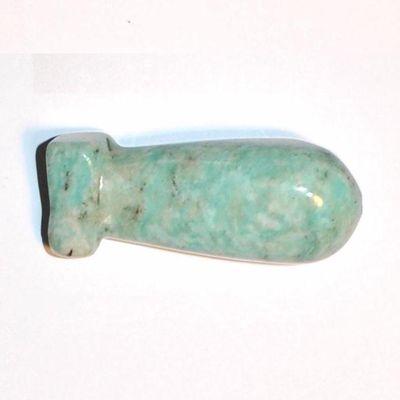 Scu 003a perle prehistorique phallus amazonite 38gr 60x22 phallique amulette loisirs creatifs