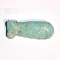 Scu 003a perle prehistorique phallus amazonite 38gr 60x22 phallique amulette loisirs creatifs