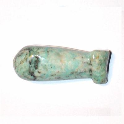 Scu 003a perle prehistorique phallus amazonite 38gr 60x22 phallique amulette loisirs creatifs