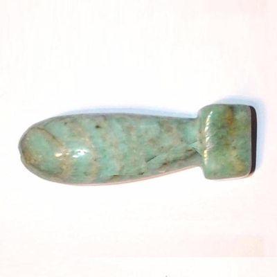 Scu 004a perle prehistorique phallus amazonite 35gr 65x20 phallique amulette loisirs creatifs