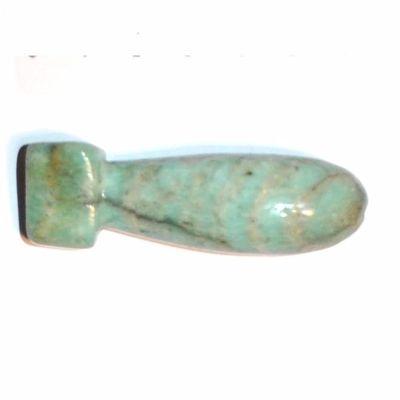 Scu 004c perle prehistorique phallus amazonite 35gr 65x20 phallique amulette loisirs creatifs