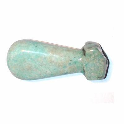 Scu 005c perle prehistorique phallus amazonite 38gr 65x25 phallique amulette loisirs creatifs