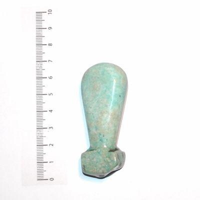 Scu 005b perle prehistorique phallus amazonite 38gr 65x25 phallique amulette loisirs creatifs