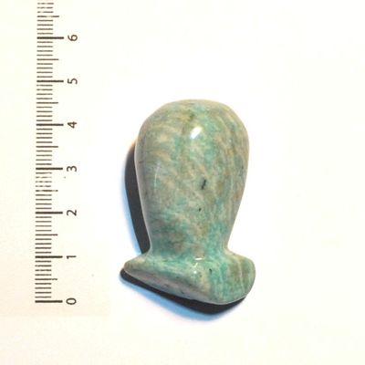 Scu 006b perle prehistorique phallus amazonite 35gr 45x25 phallique amulette loisirs creatifs