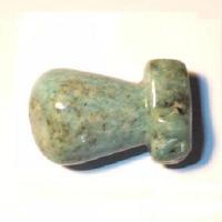 Scu 007a perle prehistorique phallus amazonite 38gr 45x30 phallique amulette loisirs creatifs